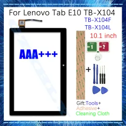 패널 새로운 10.1 "X104 Lenovo 탭 E10 TB 터치 스크린 E10 TB X104 X104L X104F 디스플레이 LCD 외부 전면 디지털 유리 패널 교체