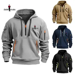 Biyin Cotton Dropped Shoulder Hooded Sweatshirt Mens Womens Plus Size Loose Pullover Fashion 240328