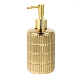 Storage Bottles Empty Shampoo Pump Vertical Striped Travel Ceramic Refillable Lotion Dispensers For Home