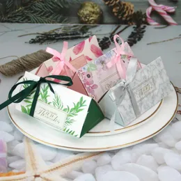 Present Wrap 50st European Candy Boxes Creative Personality Forest Triangle Wedding Party Cookies Case