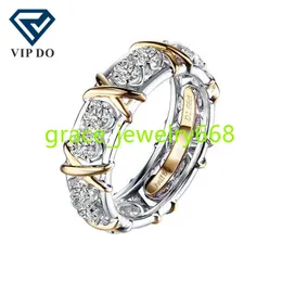 Anello diamantato Moissanite/laboratorio Creato Creato Creation 14K 18K Gold Oro puro bianco/giallo/rosa D-VVS1 Gioielli anelli nuziali Moissanite