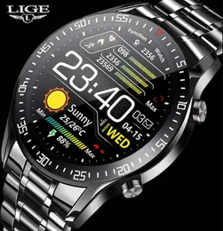 Lige BW0160 Smart Watch Men Fante Blee Pressure Informazioni sulla pressione del sangue Sport Waterproof Smart Watch per Android iOS Telefono5088755