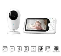 Monitorer 4.3 tum trådlös Intercom Temperatur Display Baby Monitor Night Vision Home Security CCTV Camera barnvakt