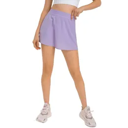 LL 45022 Yoga Match Point Tennis Anti Glare Mini Varsity Skirt Quick Drying Breathable Sport Shorts Weekend Jogging Sweatpants Built Ins with Pocket