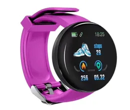 Nuovi braccialetti D18 Smart Watchs Bracciale Impermeabile a pressione cardiaca Colore della pressione sanguigna Screen Tracker Smart Wristband SmartBan7704966