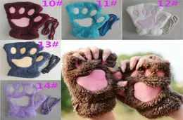Women y Plush Gloves Fashion Girl Winter Mittens Paws Gloves Stage Perform Cute Cat Claw Glove DA064879628