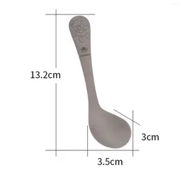 Spoons Titanium Soup Spoon Meal Rice Ladle Non Cutlery Tableware Utensils Flatware For Household Kitchen Cooker Restaurant