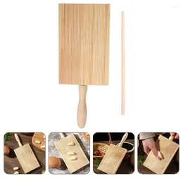 Bakningsverktyg Mochi Board Wood Gnocchi Pasta Supply Hushåll Making Kit Stick Maker Accessories Biscuit Mold Paddel