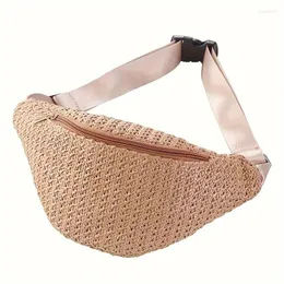 Waist Bags Summer Ladies Casual Handbag Simple Fashion Trend Fanny Pack Woven Crossbody Bag Outdoor Travel Shoulder Chest