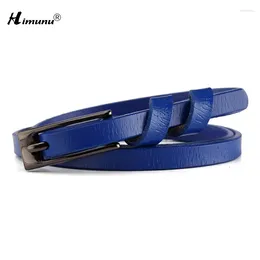 Belts Brand Cowskin Genuine Leather Belt Alloy Pin Buckle Female For Women Decoration Girdle Eight Color Length 98cm