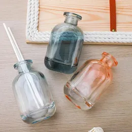 Bottiglie di stoccaggio bottiglia bottiglia da 300 ml di vetro addensato profumo olio essenziale casa quadrato ricaricabile con cappuccio