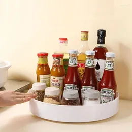 Kök förvaringsställ 360 grader roterande skåp arrangör krydda krydda hållare icke-halk badrum kosmetisk bricka