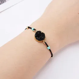 Strand Ladies Woven Paper Card Bracelet Resin Hand Girl Friendship Rope Winding Adjustable &