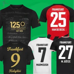 23 24 Eintracht Frankfurts Soccer Jerseys 125th M.Gotze Home Away Jersey Kostic Sow Klammers Kamada Hinteregger 2023 2024 Thirdmen Kids Kit Football Shirt Uniforms