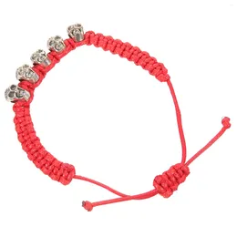 Bracelets de charme tecem liga de pulseira Europeia e American Fashion for Girls Skull Red Men Mulheres