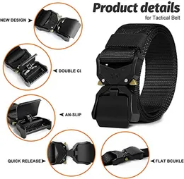 Tactical Belt 12534cm Heavy Duty Work Belt Nylon with QuickRelease Buckle Wearresistant and durable outdoor working accessorie9949672
