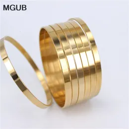 Factory price Diameter 70mm 5mm wide 7pcs bracelet Stainless steel women bright Suitable for wear Original Image LH511 240407