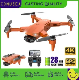 Conusea L900 GPS Dron 4K z aparatem Składany helikopter RC Quadcopter Dron Bezszczotkowy silnik Profesjonalne drony6740155