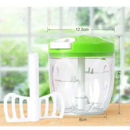 900 ml Multifunktion Hög Speedy Design Vegetabilisk frukt Twist Shredder Manual Köttkvarnstoppare Vitlökskärare