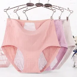 Kadın Panties Menstrüel Düpedant Menstrüasyon için Büyük Boy Pamuk Yüksek Bel Sızıntı Kanıtı Fizyolojik Dönem Pantolonları XL-6XL BRIPS