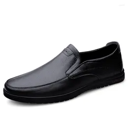 Casual Shoes Fashion Men Formal Business Loafer Low Top Men'sDress Male Leather Wedding Party Loafers Boat ShoesSize38-44