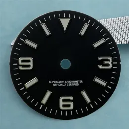 Комплекты Fit NH35/NH34/NH36/NH38 Blue Luminous Dial Logo Meganical Divers Watch 369 Literal Watch Accessories 28,5 мм циферблата