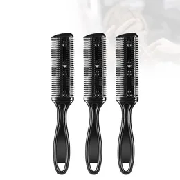 3pcs Hair Cutter Comb Double Side Haircut Scissors Plastic Hair Comb Cutter Trimmer with Stainless Steel Blade Hair Shaper Razor