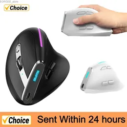 Mice F-36 Ergonomic Vertical Mouse 2.4G+BT1+BT2 Wireless Right Left Hand Computer Gaming Mouse Optical USB Mouse Y240407