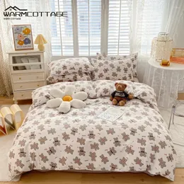 Bettwäsche Sets Bett 2 Personen modernes Design Paar Set 4-teilige Baumwolldecke Deckung Duvet Kingsize-Cremeblatt 150 Home Textile