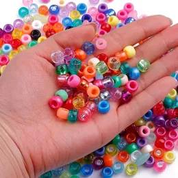2024 100 шт./Сумка вязание крючком детские многоцветные косы для волос Dreadlock Beads Tub