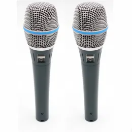 Microphones 2Pcs BETA87C Handheld Dynamic Mic Wired Microphone Professional Singing KTV Karaoke System Audio Mixer DJ BETA 87A BETA87A Mike