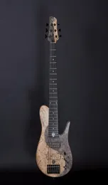 Süper Nadir Fod Buckeye Burl Yin Yang İmparatorluk 6 Elite Elektrik Bas Gitar Boyun Vücut külü Vücut Akçaağaç Boyun Siyah Donanım4844157