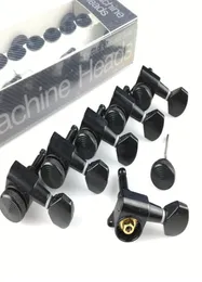 Sungooni di chitarra nera Tuners della macchina per chitarra elettrica JN07SP Tuning di blocco PEGS1795836