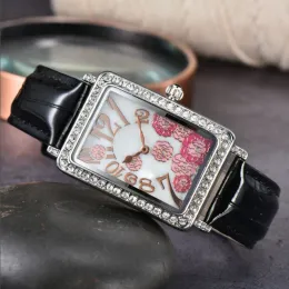 High quality women watches quartz movement watch rose gold silver case leather strap women's dress watch enthusiast top designer Wristwatches GENEVE #01