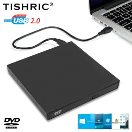 Drives Tishric USB Zewnętrzna czytnik CD DVD CD/DVD Dysk USB2.0 Zewnętrzny dysk CDROM DVDROM Optic