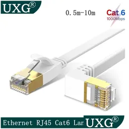 Laptopa plecak 90 stopnia Cat6 Flat Ethernet 1000 Mbps 250MHz RJ45 Patch Patch LAN do dostawy kropli routera komputerowego Co otkgr