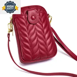 Bag Telefono donna vera in pelle crossbody ladies clutch s moda trend womanbag messenger versatile marchio 240328