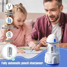 Sharpenners Automático Automático Aparelador de desenhos animados Spaceman em forma de tipo de lápis elétrico Sharpiner para estudantes Stationery Tools School Tools