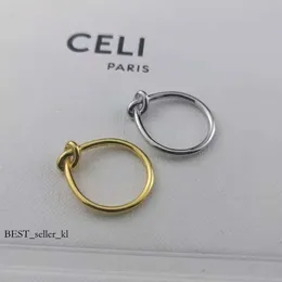 Anello di dito Celinr Brand coreano Simple Fashion Accessori Accessori nodi anello per dita per donne in oro in ottone alto 54 anello di dito celeste