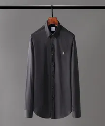 2021 Projektanci Dress Shirt Moznise Fashion Society Black Men Solid Color Business Casual Long Rleeve M3XL237943003
