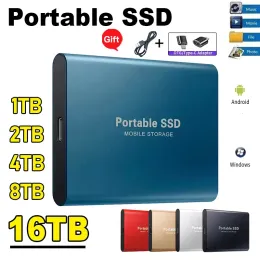 Gadgets 2023 Neue Hochgeschwindigkeit externe Festplatte 500 GB 1 TB 2TB 4TB 8TB USB3.1 SSD 2,5 Zoll Tragbares SSD 16 TB Festplatte für Laptop -Telefon