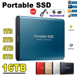 Gadgets 2023 Novo disco rígido externo de alta velocidade 500 GB 1TB 2TB 4TB 8TB USB3.1 SSD 2,5 polegadas portátil SSD 16TB disco rígido para telefone laptop