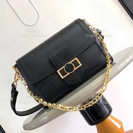 10A Mirror Quality Luxury Designer Bag Crossbody Bag Soft Shoulder Bag 24cm Original Dauphine Calf Leather Flap Bag With Box YL314