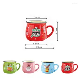 Mughe 2024 Ceramica Mug cartone animato Babbo Natale Babbo Natale Coppa della mousse caffè Cacco Coffee Casa Dessert Breakfast Latte per colazione al forno