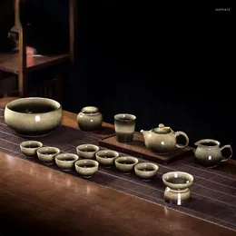 Teaware set vintage Kungfu Tea Set Ceremony Traditionell kaffekopp Resetjänster Yerba Mate Conunto de Cha Luxury