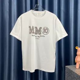 Sommer MM6 Maisons Shirts Männer Designer T -Shirt reine Baumwoll -T -Shirts Drucken T -Shirts Margielas weiß schwarze lässige Paare kurze Ärmel T -Shirt bequem für Männer und Frauen