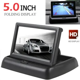 شاشة مراقبة السيارة للعرض الخلفي الكاميرا العكسية 5.0 "TFT LCD Display HD Digital Color 5.0 بوصة مساعدة وقوف السيارات H1K6