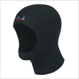 DC01H 1mm ou 3mm Neoprene Hat Hat Professional UNIEX Capace de acabamento de mergulho no inverno Tampa da capa da cabeça 240403