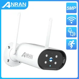 Kamery Anran 5MP WIFI Surveillance kamera 1920p HD IR Nocne widzenie zewnętrzne bezprzewodowe zabezpieczenia CCTV Twoway Detekcja ruchu audio