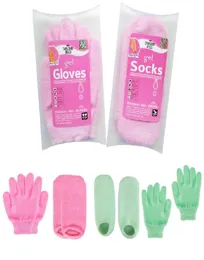 Lavender Jojoba Oil Rose Exfoliating Foot Mask Gloves Spa Gel Sock Moisturizing Hand Mask Feet Care Beauty Silicone Socks3213603